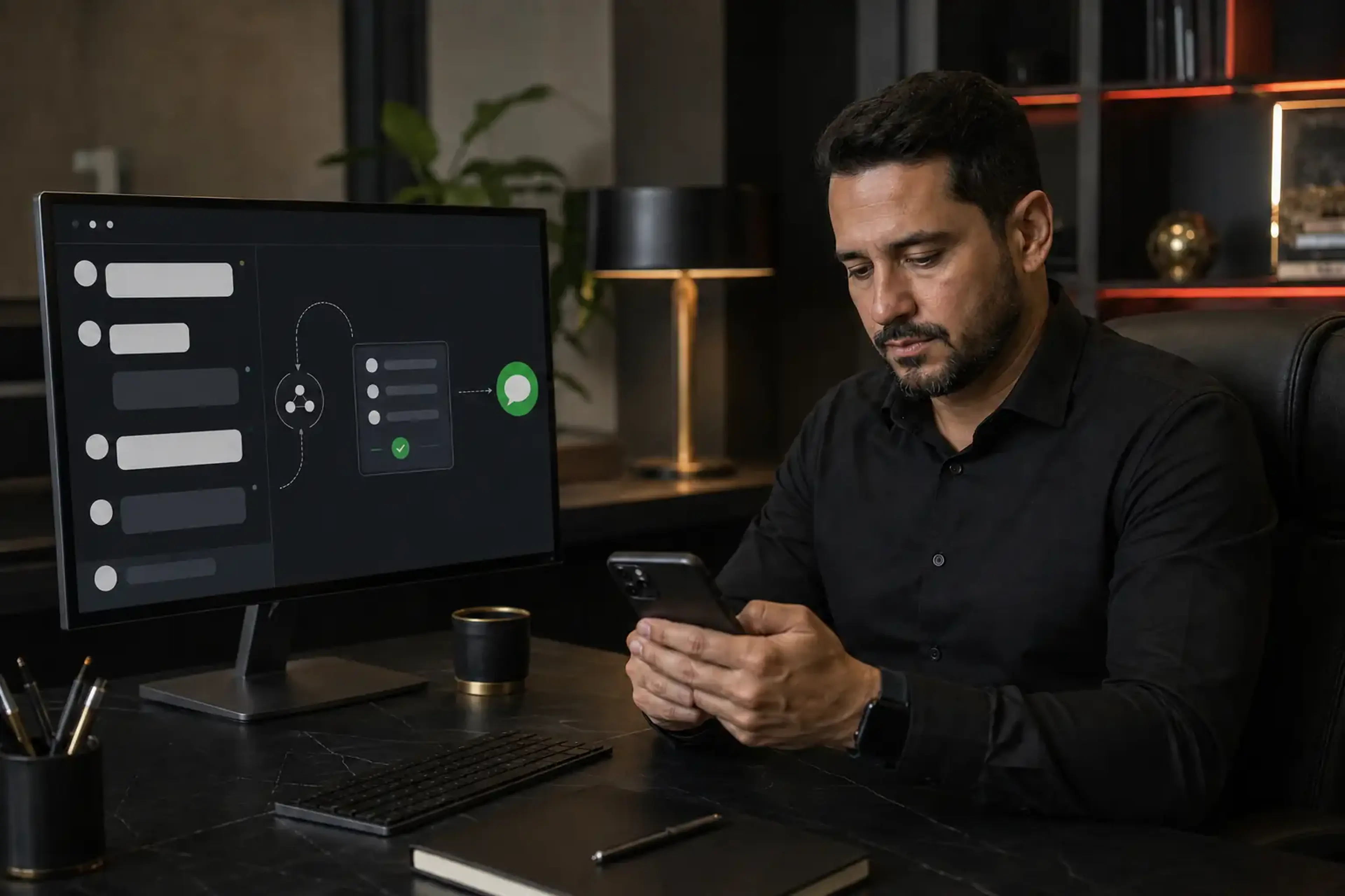 Chatbot com inteligência artificial integrado ao atendimento